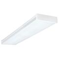 Nicor Lighting 4 ft. Dimmable LED Wraparound with Prismatic Acrylic Lens, White - 5000K ACW-20-4S-UNV-50K